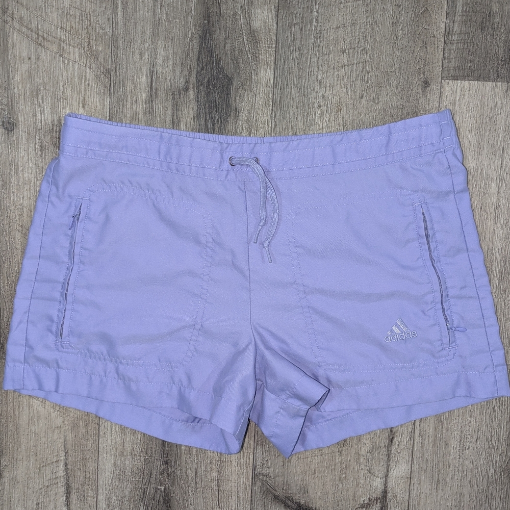 Adidas Women's Lavender Shorts Size S Small Y2K Vintage Darc Sport Gym Shark Alo